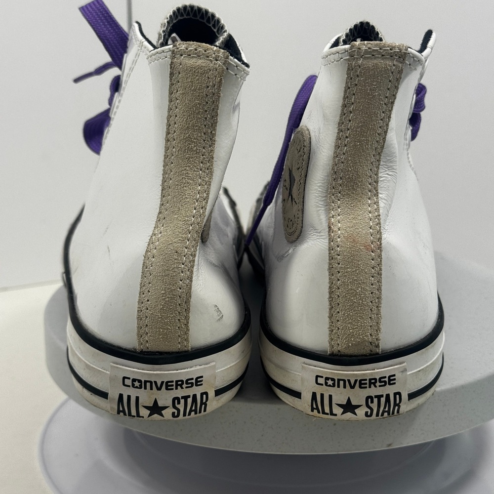 Converse Chuck Taylor All Star‎ Hi White Leather Women Size 9 - Picture 5 of 11